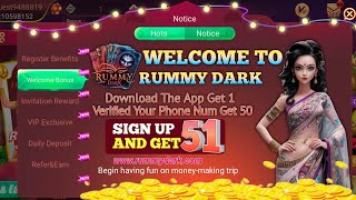 New Rummy Earning App Today l Rummy Bonus 50 Rupees Free l 51 Bonus Rummy App [upl. by Akeylah]