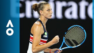 Barbora Strycova v Karolina Pliskova match highlights 4R  Australian Open 2018 [upl. by Ahoufe]