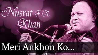 Meri Ankhon Ko Ankhon Ka  Nusrat Fateh Ali Khan  Top Ghazal Songs [upl. by Hsihsa]