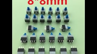 6 Pin DPDT Mini Push Button Selflocking Switch TechFromIndia [upl. by Haimrej]