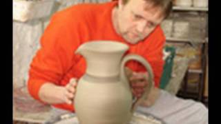 Throwing making a big clay pottery Jug  Pitcher on the wheel [upl. by Dekeles753]