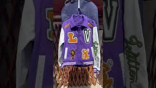 Louis Vuitton x Virgil Abloh FW22 Purple Varsity Jacket Review [upl. by Conah]