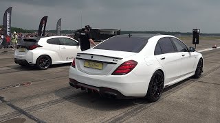 400HP Toyota Yaris GR TTE400 vs BRABUS 800 S63 AMG 40 V8 Biturbo [upl. by Orodoet504]