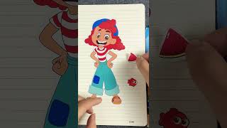 Giulia Marcovaldo ✨ Fun with Luca Sticker Book sticker stickerbook stickerasmr paperdiy shorts [upl. by Spindell]