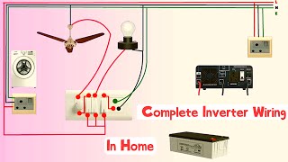 Complete House Wiring with Inverter Connection  Inverter Wiring Diagram for Home [upl. by Ydissahc]