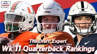 WEEK 11 2025 NFL DRAFT QUARTERBACK RANKINGS  The Draft quotExpertquot [upl. by Notsek]