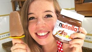 Helado de Nutella  Polos  Paletas muy fácil [upl. by Aynod]