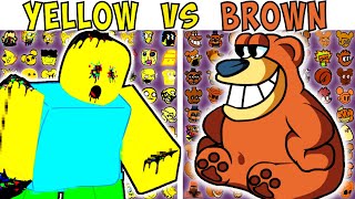 FNF Character Test  Gameplay VS My Playground  ALL Yellow VS Brown Test [upl. by Eslud]