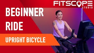 20 Minute Beginner Upright Bike Workout Stationary Bike Rhythm Ride  Fitscope Studio [upl. by Nitas]