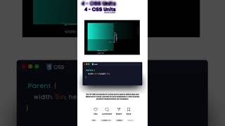 📏✨ CSS Units Explained Visually – Master Web Design 🎨💻shorts cssanimation shortsviral html5css3 [upl. by Namrak]