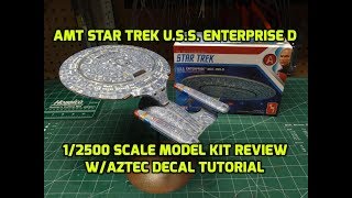 AMT Star Trek USS Enterprise NCC1701D 12500 Scale Model Kit Build Review AMT1126 [upl. by Bartlett558]