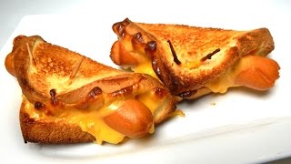 GRILLED CHEESE HOT DOG SANDWICH  Inspire To Cook  Incredible Recipe [upl. by Dorella23]