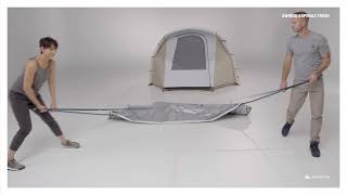 HOW TO FOLD QUECHUA AWNING TENT ARPENAZ FRESH [upl. by Trager]