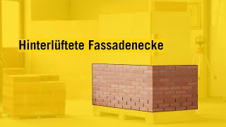 Sichtmauerwerk  Klinker  hinterlüftete Fassadenecke [upl. by Ttenneb]