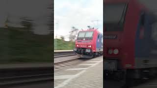 Zug Bahnhof Kenzingen Rote Lok [upl. by Nylcoj]