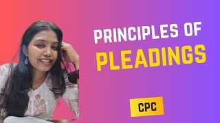 PRINCIPLES OF PLEADINGS  CODE OF CIVIL PROCEDURE [upl. by Major853]