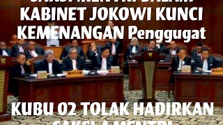 PENGGUGAT SENGKETA PILPRES 2024 BERPELUANG MENANG KUBU 02 TOLAK HADIRKAN 4 MENTRI DALAM SIDANG [upl. by Claudelle]