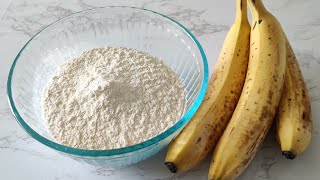 Only banana and flour no egg no milk no sugar no butter and no knead Easy recipe for vegans [upl. by Milli]