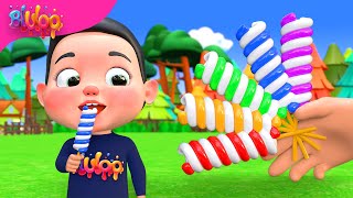 lollipops finger family song nursery rhymes  BluLoo Nursery Rhymes amp Kids Songs [upl. by Enicnarf]