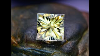 Light Yellow Citrin Cutting Faceting and Polishing  Beautiful Precision Cutting of Gemstones [upl. by Pathe]