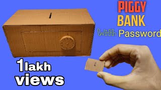 How to make piggy bank at home with cardboard [upl. by Herbst]