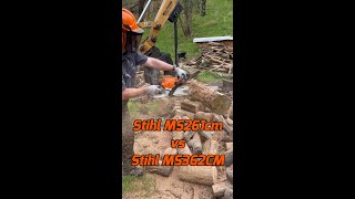 Stihl MS261 C M vs MS362 C M Bucking Firewood Shorts [upl. by Anaillil]