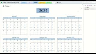 OneNote Kalender 2024 Vorlage [upl. by Jilly]