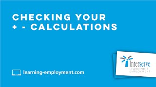 Checking your addition and subtraction calculations [upl. by Kayley]