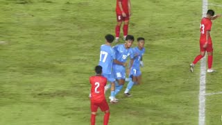 India U20 vs Laos U20  40 SHOTS 🤯  AFC U20 Qualifiers [upl. by Lesnah]