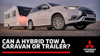 Can a Hybrid Car Tow a Caravan – Neil Greentree Tests the Outlander PHEV [upl. by Ahcsas]