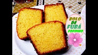 BOLO DE FUBÁ SIMPLES FOFINHO E DELICIOSO [upl. by Giamo]