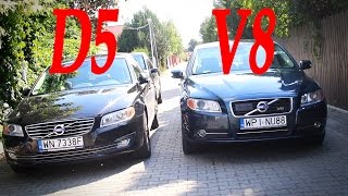 S80 V8 vs D5 BiTurbo  most powerful Volvo S80s race [upl. by Oflunra]