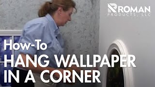 How to Hang Wallpaper in a Corner [upl. by Maxey188]