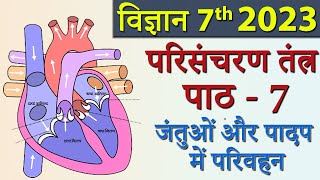 परिसंचरण तंत्र Chapter 7 जंतुओं और पादप में परिवहन Vigyan Class 7 Hindi Medium [upl. by Marlena187]