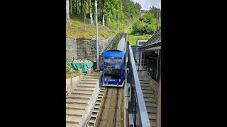 Bergen Funicular to Mount Floyen Norway [upl. by Anibor335]