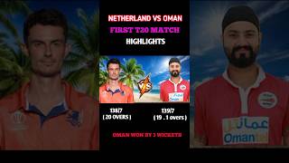 Netherland vs oman First t20 match highlights  Oman vs Netherland first t20 match highlights [upl. by Nel]