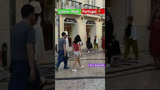 Lisbon Portugal street walk I Lisbon Street walk I Portugal street walk short shortsviralvideo [upl. by Namyaw303]