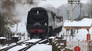 Steam in the snow  Severn Valley SPRING STEAM GALA 2013 [upl. by Yclehc165]