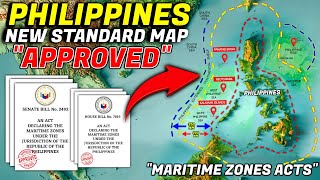 Approved Philippine New Standard Map that Legally Countered Chinas Invalid 10Dash Line Map [upl. by Reneta]