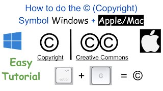 How to do the © Copyright Symbol On MacWindows [upl. by Oad506]