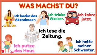 100 Wichtige Aktionsverben auf Deutsch mit Beispielsätzen  Deutsch lernen mit Spaß [upl. by Ebonee]