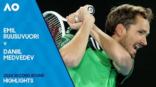 Emil Ruusuvuori v Daniil Medvedev Highlights  Australian Open 2024 Second Round [upl. by Mullane]