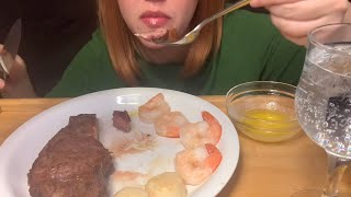 Surf and Turf MukbangEating Show ASMR [upl. by Hgielyak]