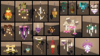 20 Minecraft Chandelier Design Ideas  Ceiling Light Build Hacks [upl. by Thgirw]