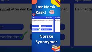 Norske Synonymer Del 2  Vanlige Synonymer i Norsk [upl. by Erolyat]