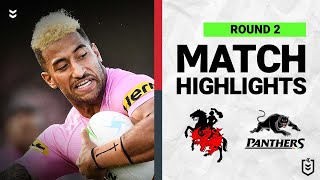 St George Illawarra Dragons v Penrith Panthers  Match Highlights  Round 2 2022  NRL [upl. by Ahcim]