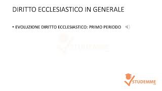 VIDEO RIASSUNTO DIRITTO ECCLESIASTICO GRATIS COMPLETO [upl. by Adnolohs]