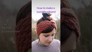 How to make a crochet twist headband crochet crochetpattern craft yarn [upl. by Neomah]