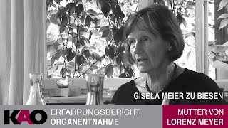 Gisela Meier zu Biesen zur Organentnahme bei ihrem Sohn Interview Silvia Matthies [upl. by Edmea800]