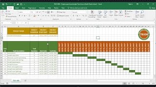 TECH005  Create a quick and simple Time Line Gantt Chart in Excel [upl. by Runkel]